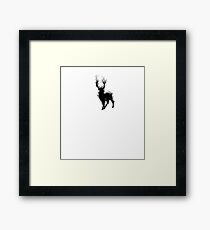 HP - James stag smoke effect Framed Print