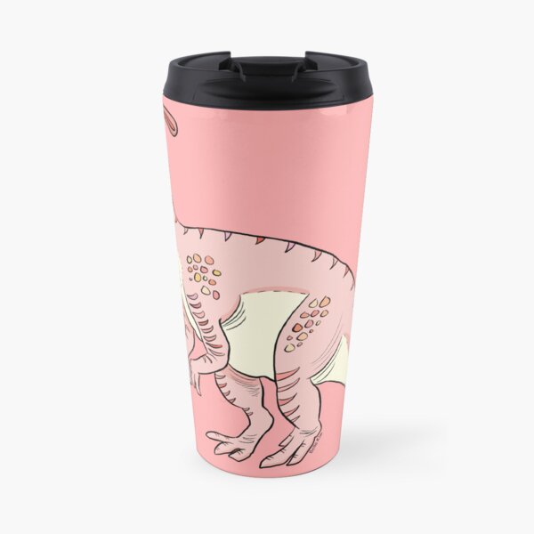 Pink parasaurolophus Travel Coffee Mug