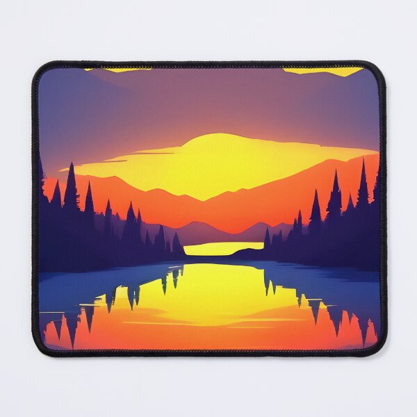 Item preview, Add a Touch of Beauty and Tranquility to Your Life with Our Stunning Minimalist Landscape Sunrise Water View Prints designed and sold by supeart.
