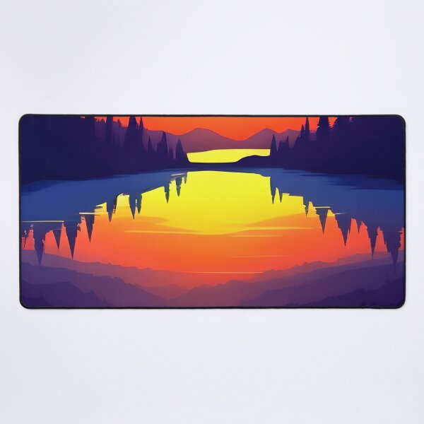 Item preview, Add a Touch of Beauty and Tranquility to Your Life with Our Stunning Minimalist Landscape Sunrise Water View Prints designed and sold by supeart.