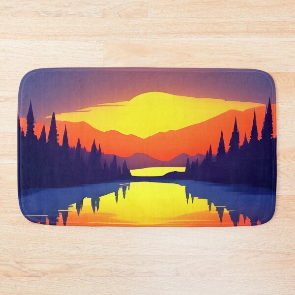 Item preview, Add a Touch of Beauty and Tranquility to Your Life with Our Stunning Minimalist Landscape Sunrise Water View Prints designed and sold by supeart.
