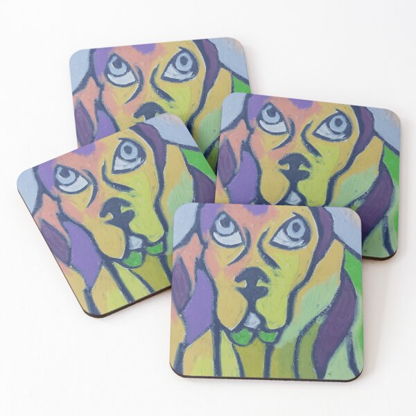 Item preview, Painting of a colorful dog designed and sold by Riocloud.