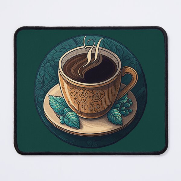 Item preview, Wake Up and Smell the Coffee - Coaster Art Illustration designed and sold by PixelPerfectCo.