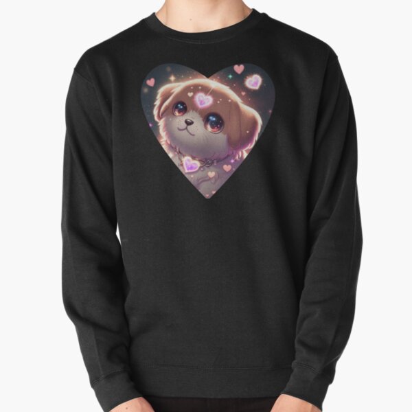 Item preview, Heartfire: Sparkling Puppy of Ruby Hearts designed and sold by Ongoing-adhd.