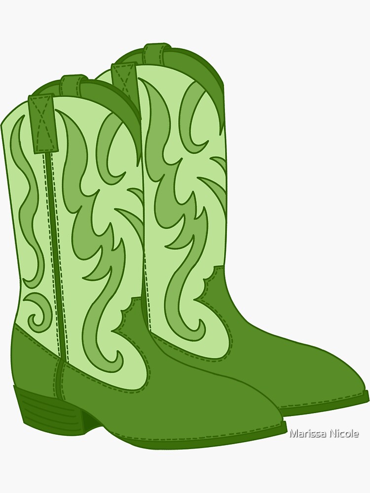 Cowboy boots sale green