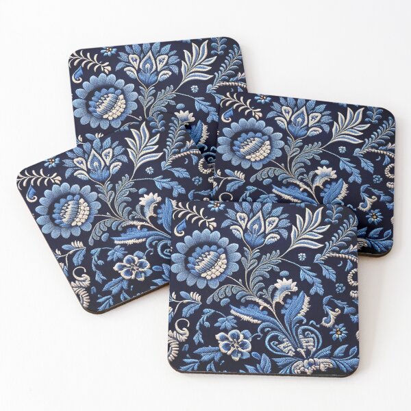 Item preview, Portuguese Blue and White Folk Embroidery Traditional Pattern designed and sold by Orianah.