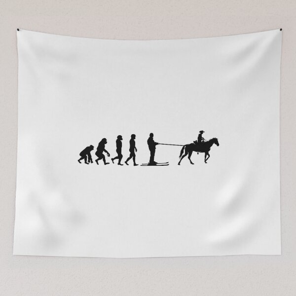 Item preview, Horse Skijoring Skiing Winter Sport Evolution designed and sold by CuteDesigns1.