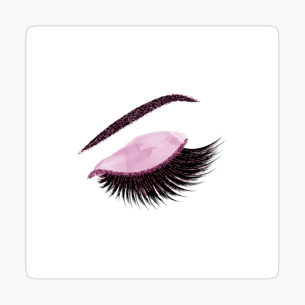 Glittery Burgundy Lashes Illustration Greeting Card By Sashica Redbubble