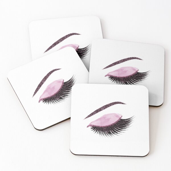 Item preview, Glittery burgundy lashes illustration designed and sold by sashica.