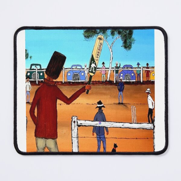 Item preview, "Ned Kelly goes into bat for Lyrebird Cricket" 1st Innings designed and sold by EJCairns.