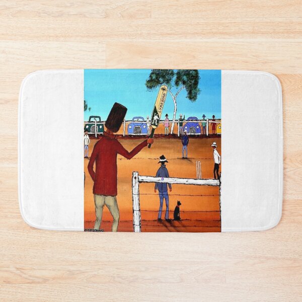 Item preview, "Ned Kelly goes into bat for Lyrebird Cricket"  1st Innings designed and sold by EJCairns.
