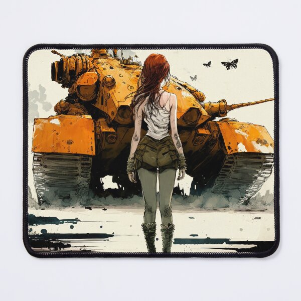 Item preview, A lady and a tank designed and sold by aiwrua.