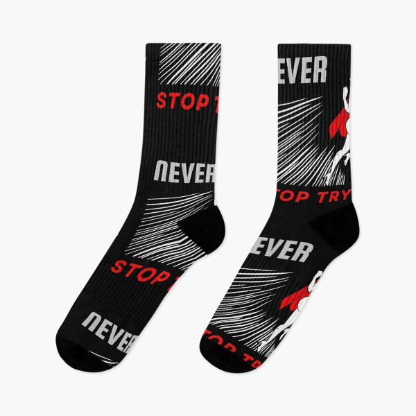 Item preview,  Never stop trying motivational design designed and sold by DigitalMagShop.