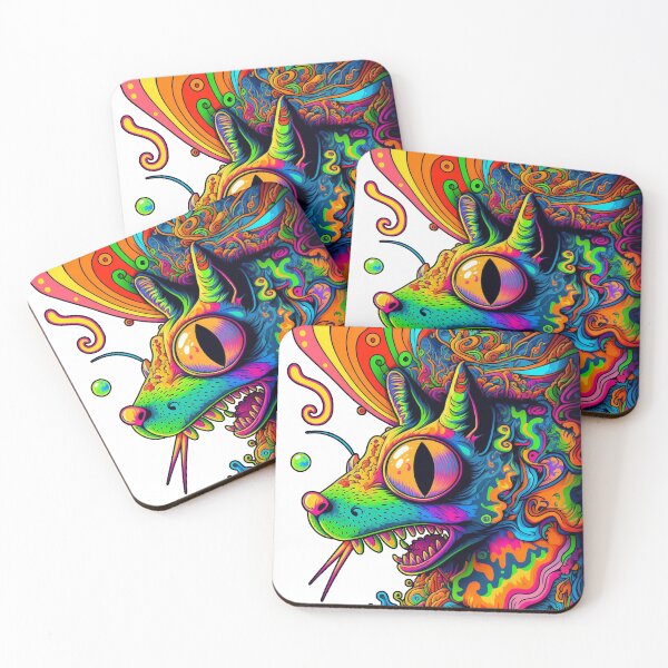 Item preview, trippy psychedelic wolf designed and sold by GooseTees90.