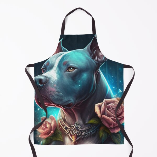 Item preview, Blue Nose Pit Bull With Roses designed and sold by Nocturne Paws.