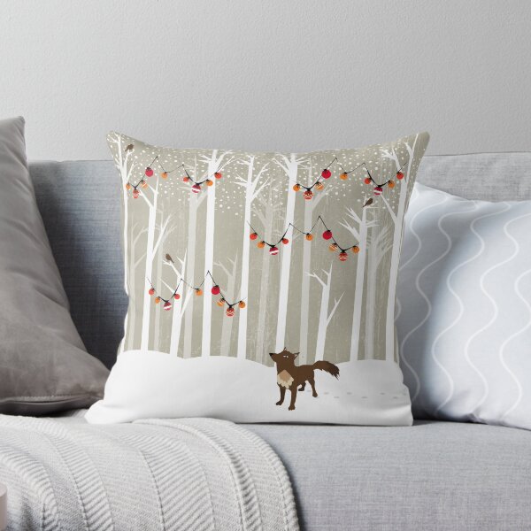 December Throw Pillow