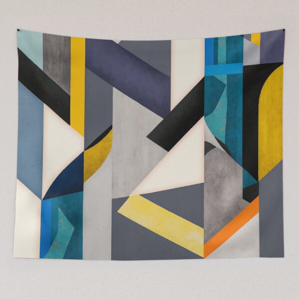 Item preview, DTLA Boogie No. 9, Geometric Abstract Oil Painting by Bossy Cat Home designed and sold by BossyCatHome.