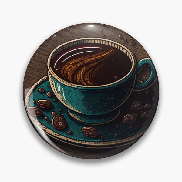 Item preview, Wake Up and Smell the Coffee - Coaster Art Illustration designed and sold by PixelPerfectCo.