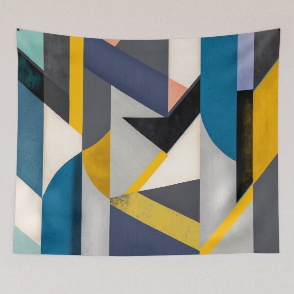 Item preview, DTLA Boogie No. 15, Geometric Abstract Oil Painting by Bossy Cat Home designed and sold by BossyCatHome.