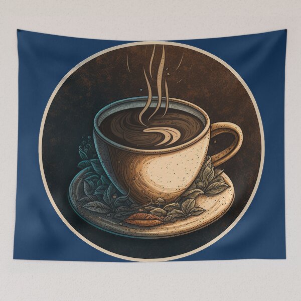Item preview, Wake Up and Smell the Coffee - Coaster Art Illustration designed and sold by PixelPerfectCo.