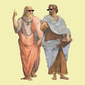 Artwork thumbnail, Plato and Aristotle with cool pixel sun glasses by Cleanthes