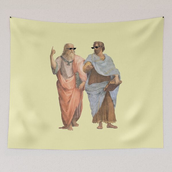 Item preview, Plato and Aristotle with cool pixel sun glasses designed and sold by Cleanthes.
