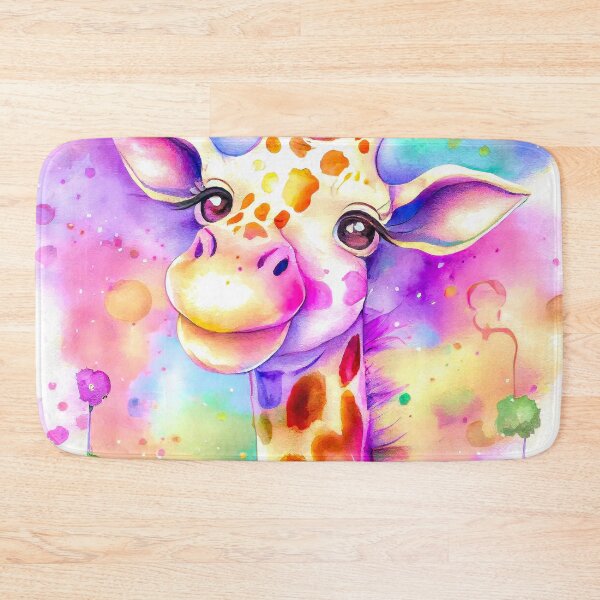 Item preview, Colorful Rainbow Giraffe Art designed and sold by AnuGoldPrints.