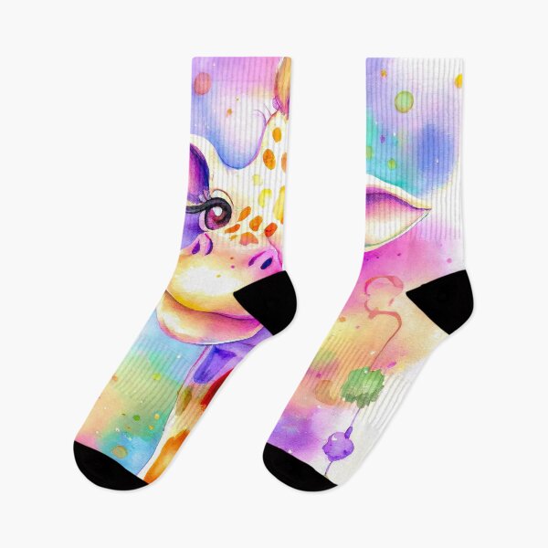 Item preview, Colorful Rainbow Giraffe Art designed and sold by AnuGoldPrints.