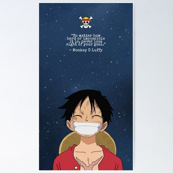 One Piece Anime - Luffy - 80s Retro Art P - Art Print