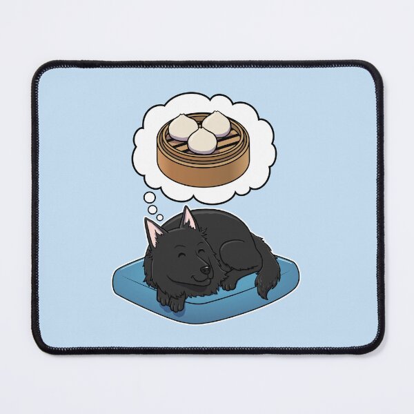 Item preview, Belgian Sheepdog dreaming about Dim Sum Buns designed and sold by DoggieDelights.