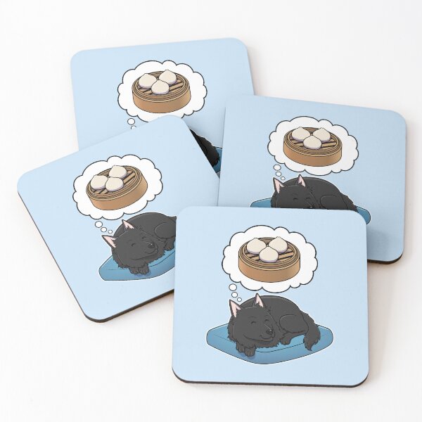 Item preview, Belgian Sheepdog dreaming about Dim Sum Buns designed and sold by DoggieDelights.