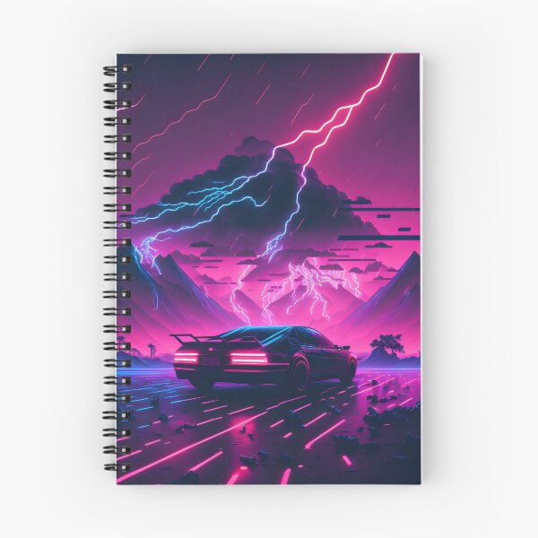 Item preview, Stormy Roads - Synthwave Art Decor designed and sold by MythicalPets.