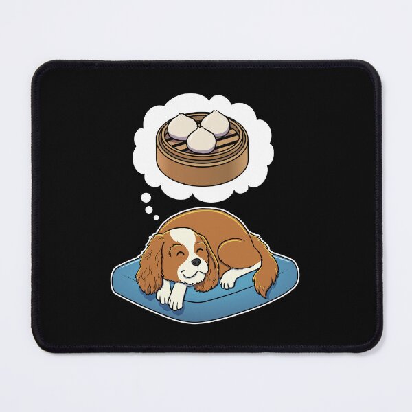 Item preview, Cavalier King Charles Spaniel dreaming about Dim Sum Buns designed and sold by DoggieDelights.