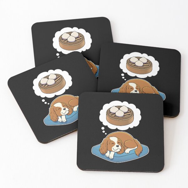 Item preview, Cavalier King Charles Spaniel dreaming about Dim Sum Buns designed and sold by DoggieDelights.