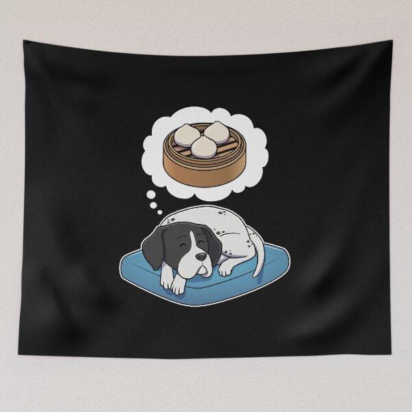 Artikelvorschau, English Pointer dreaming about Dim Sum Buns entworfen und verkauft von DoggieDelights.