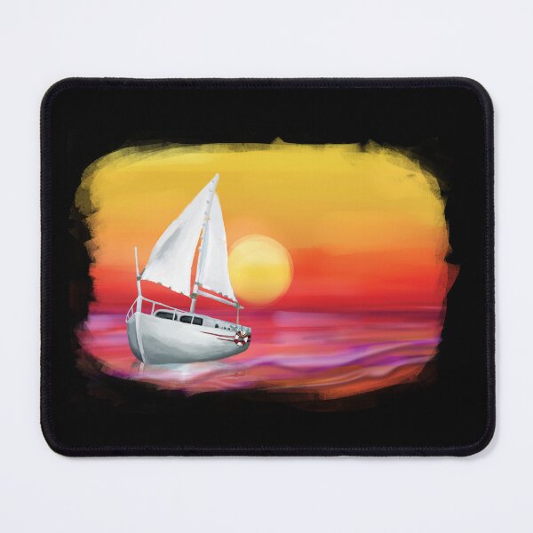 Item preview, Sailboat Sunset Over Sea Sailing Lover Colorful Sail Boat designed and sold by Delightfully Cynical.
