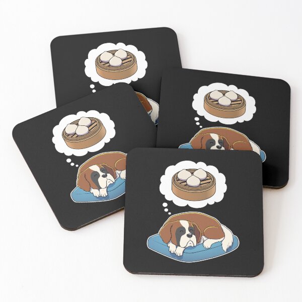 Item preview, St Bernard dreaming about Dim Sum Buns designed and sold by DoggieDelights.