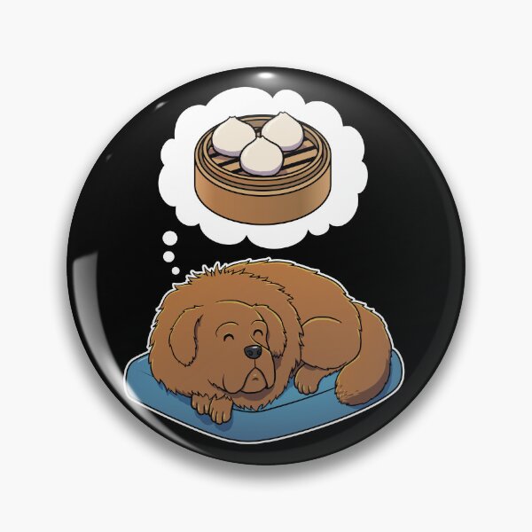 Item preview, Tibetan Mastiff dreaming about Dim Sum Buns designed and sold by DoggieDelights.