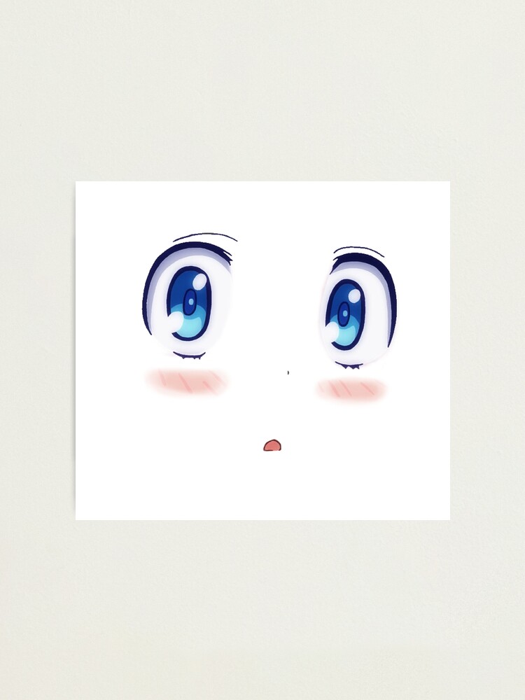 Eyes and Mouth Anime Manga Face Photographic Print for Sale by LadyShop0