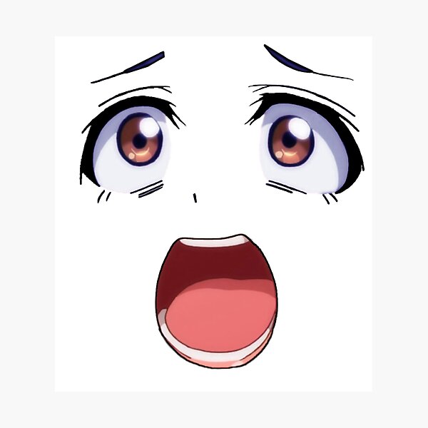 Eyes and Mouth Anime Manga Face Photographic Print for Sale by LadyShop0