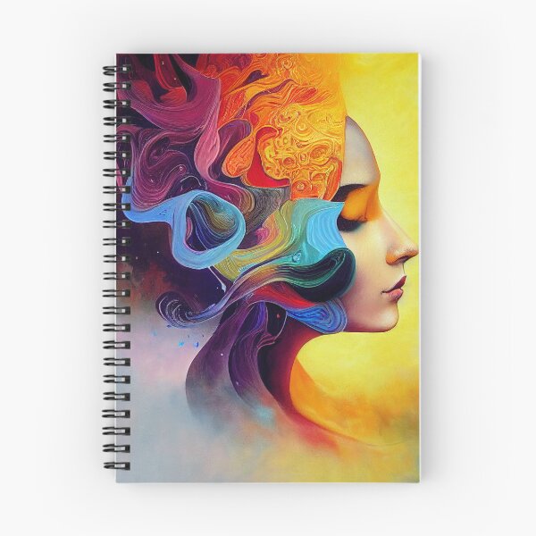 Item preview, portrait of a colourful woman designed and sold by TripleEdge22.