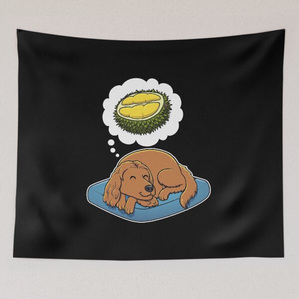 Item preview, English Cocker Spaniel dreaming about Durian designed and sold by DoggieDelights.