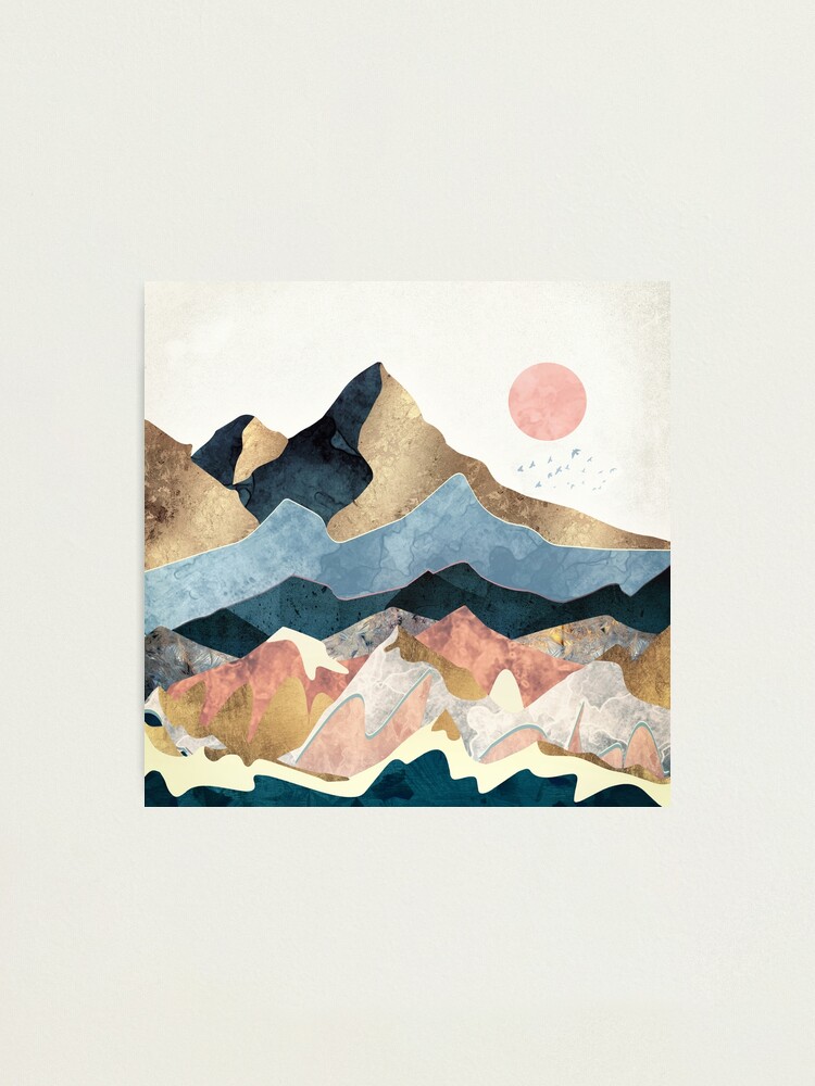 Alternate view of Golden Peaks Photographic Print