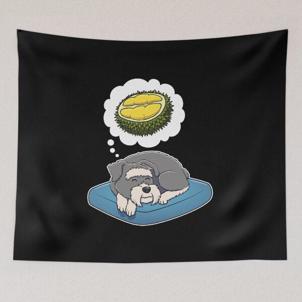 Item preview, Miniature Schnauzer dreaming about Durian designed and sold by DoggieDelights.