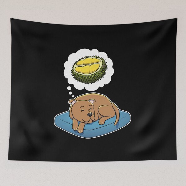 Item preview, Staffordshire Bull Terrier dreaming about Durian designed and sold by DoggieDelights.