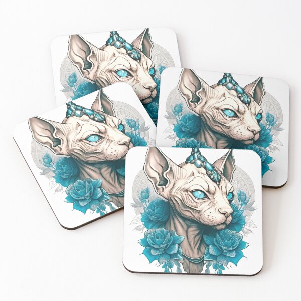 Item preview, Sphynx Tattoo Style Art  designed and sold by Nocturne  Paws.