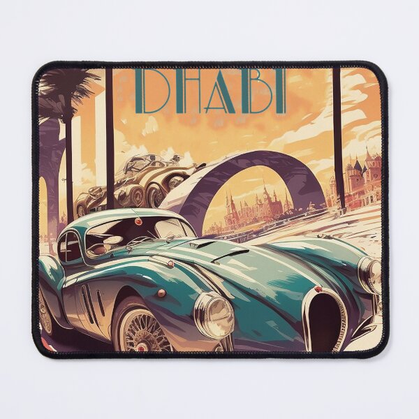 Item preview, Abu Dhabi Supercar Vintage Travel Art Poster designed and sold by OldTravelArt.