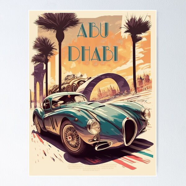 Affiche d'Abu Dhabi - Décoration murale des Émirats arabes Affiche d'Abu Dhabi - Décoration murale des Émirats arabes