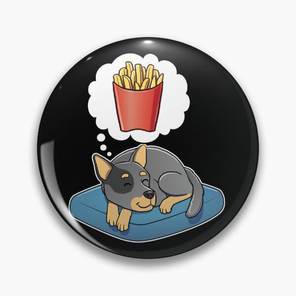 Item preview, Australian Cattle Dog dreaming about French Fries designed and sold by DoggieDelights.