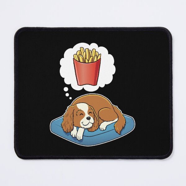 Item preview, Cavalier King Charles Spaniel dreaming about French Fries designed and sold by DoggieDelights.